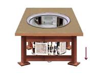 Turret cube steel structure holder inserted & welded onto bottom base plate of the light tank chassis 